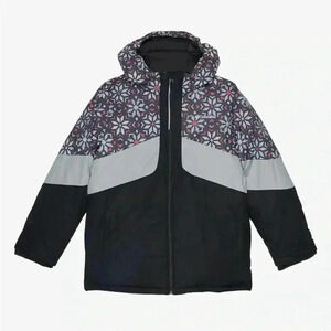 NWT Columbia Kids Youth Horizon Ride Jacket Black/Black Paperflakes Youth Sz L
